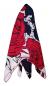 Preview: Foulard Shawl Silk Satin 110X110 White Black Red